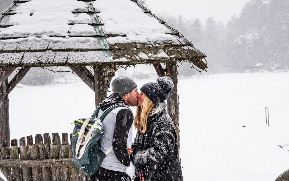 Wonderful Snowy Proposal at Mohonk Mountain House