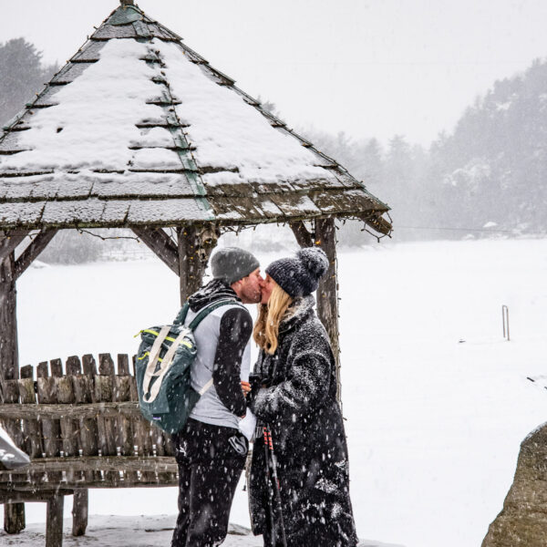 Wonderful Snowy Proposal at Mohonk Mountain House